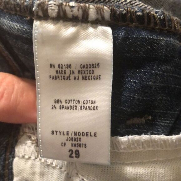 Guess 29 Low Rise Blue Denim Bermuda Shorts - Picture 11 of 13